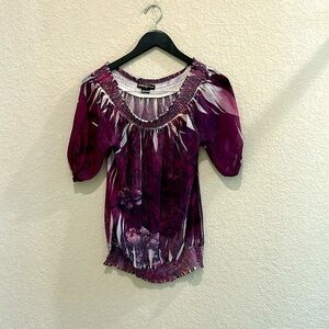 Guess jeans 100% polyester size medium purple and white